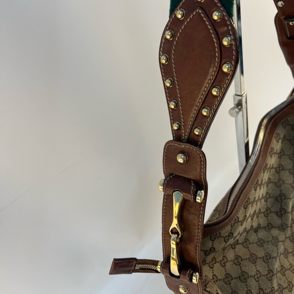 Gucci Pelham Web Hobo Studded GG Canvas Medium - Picture 5 of 12